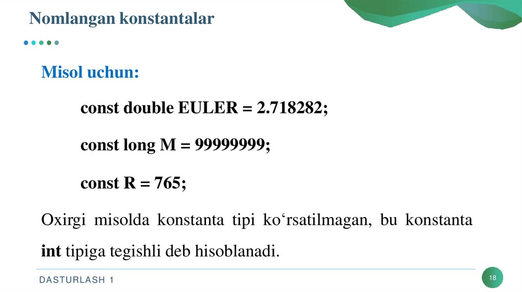 Nomlangan konstantalar