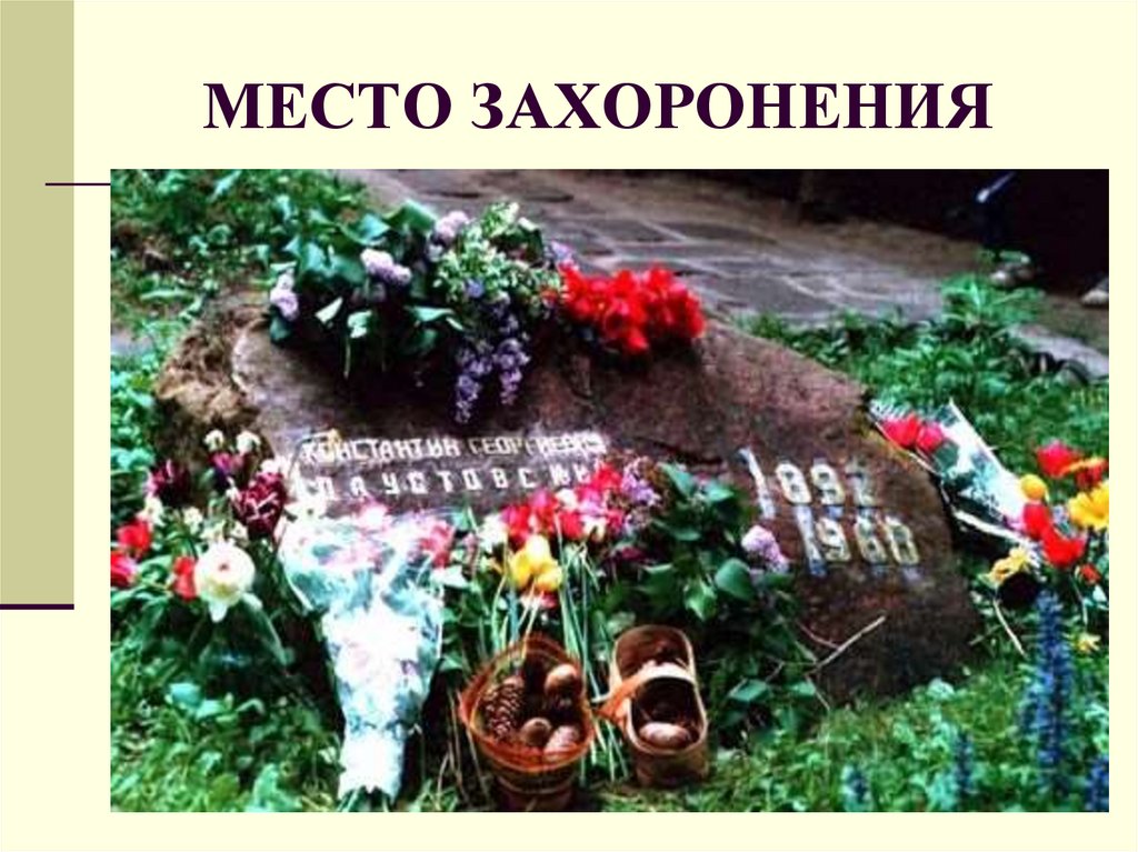МЕСТО ЗАХОРОНЕНИЯ