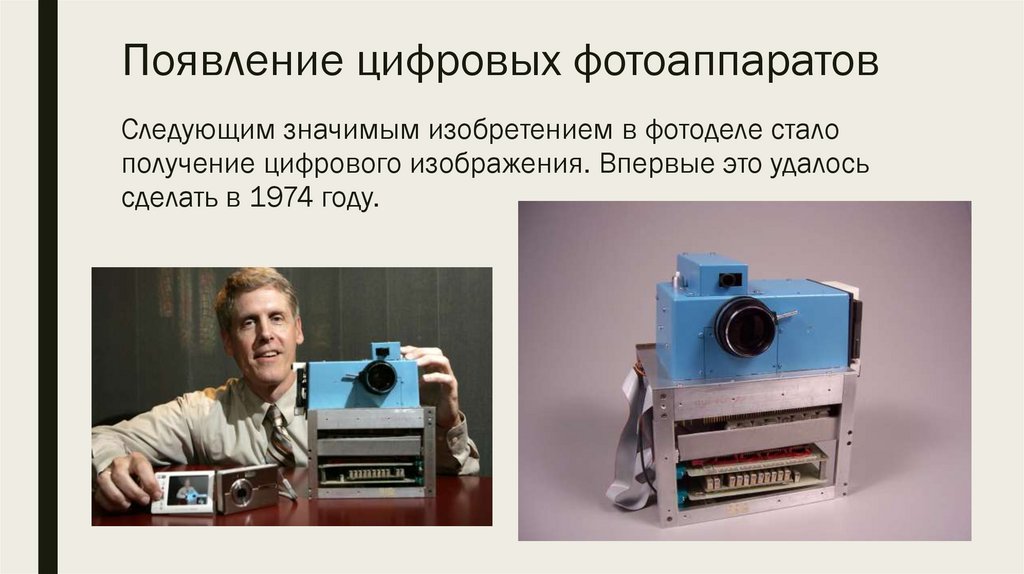 Появление цифровых фотоаппаратов