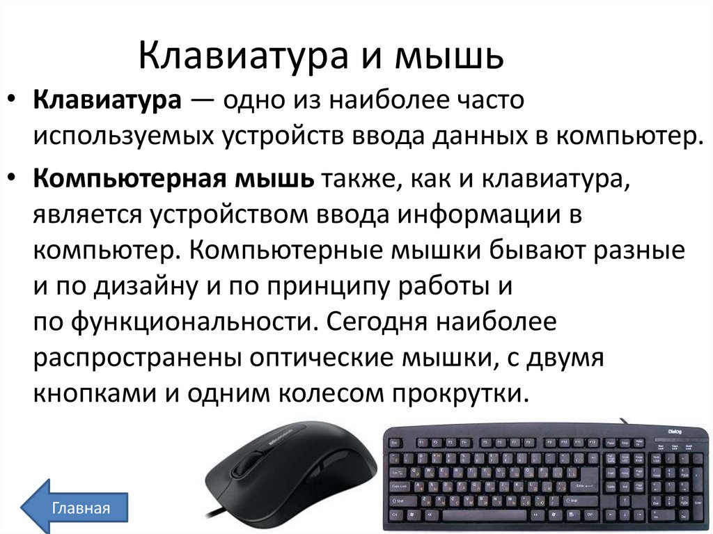 Клавиатура и мышь