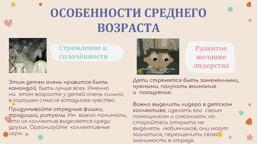 ОСОБЕННОСТИ СРЕДНЕГО ВОЗРАСТА