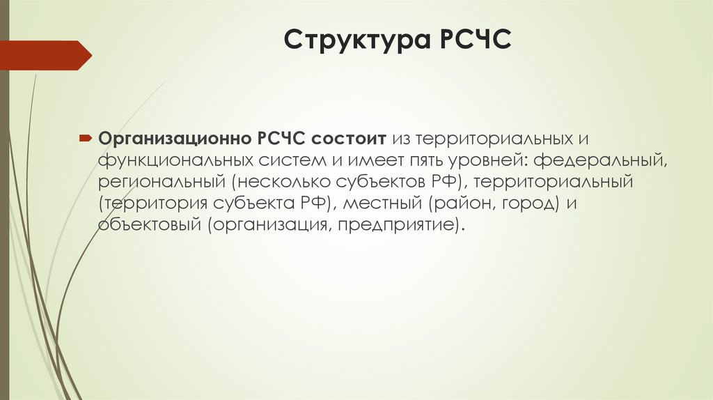 Структура РСЧС