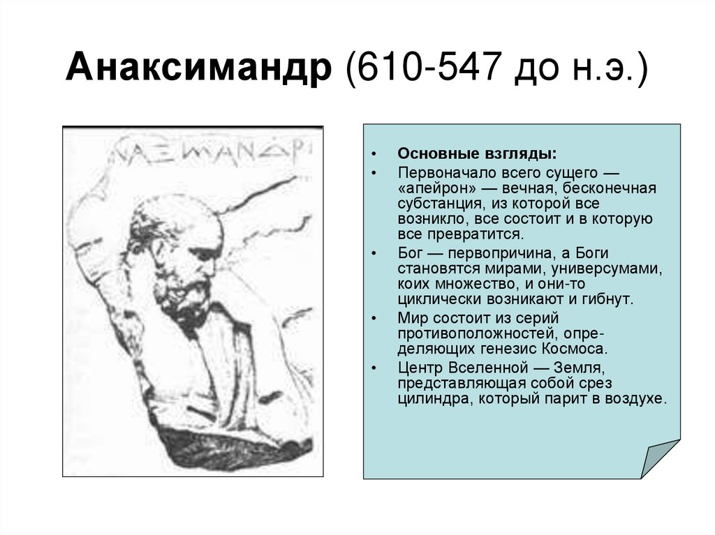 Анаксимандр (610-547 до н.э.)