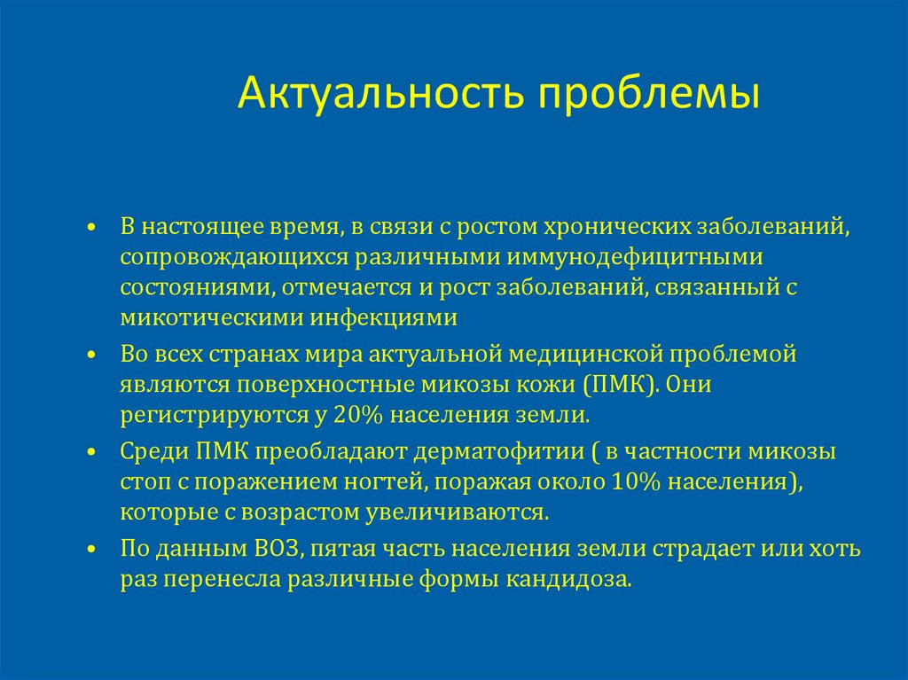 Актуальность проблемы