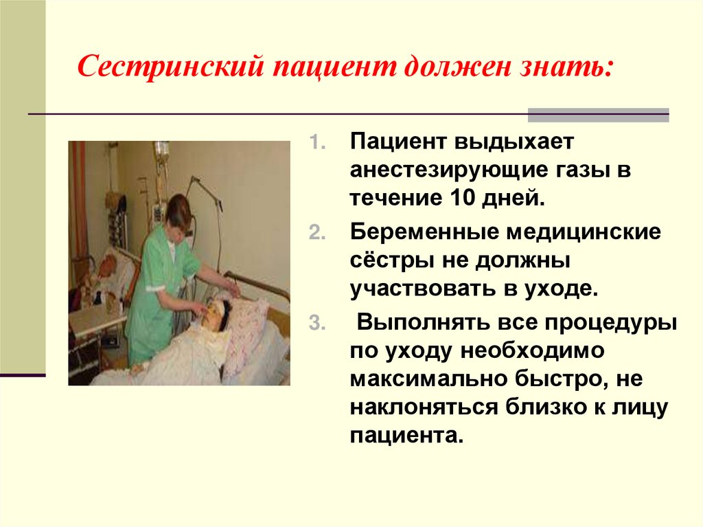 Сестринский пациент должен знать: