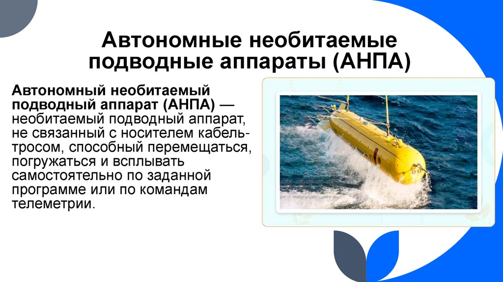 Автономные необитаемые подводные аппараты (АНПА)