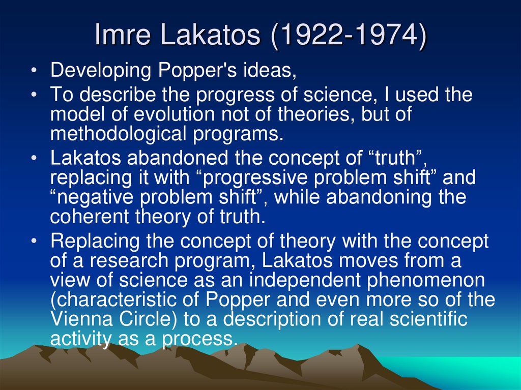 Imre Lakatos (1922-1974)