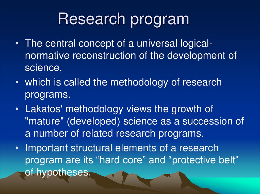 Research program