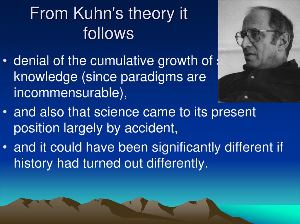 From Kuhn's theory it follows