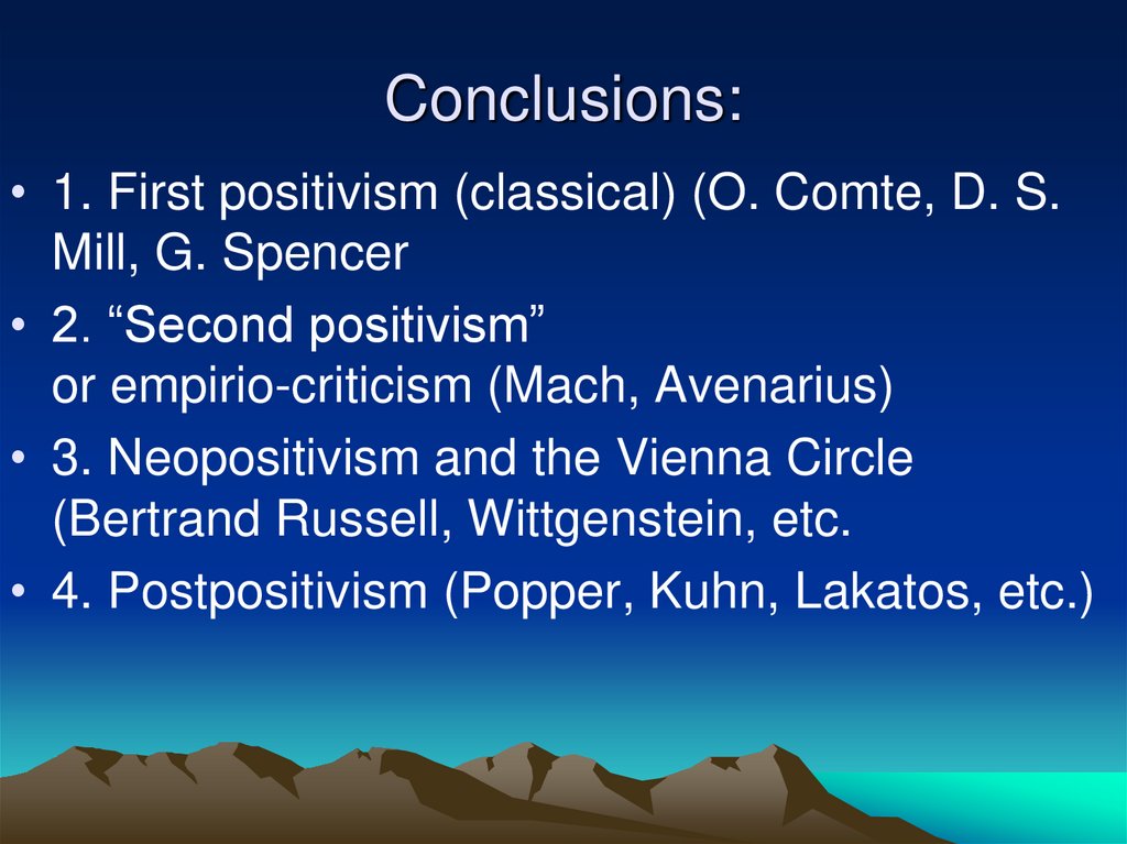 Conclusions: