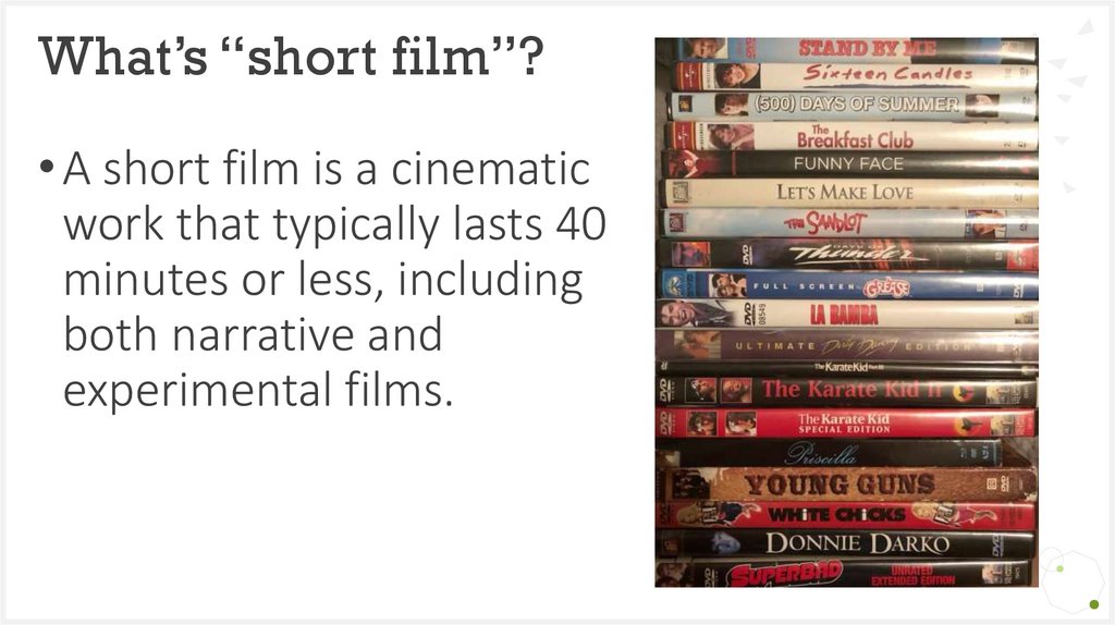 What’s “short film”?