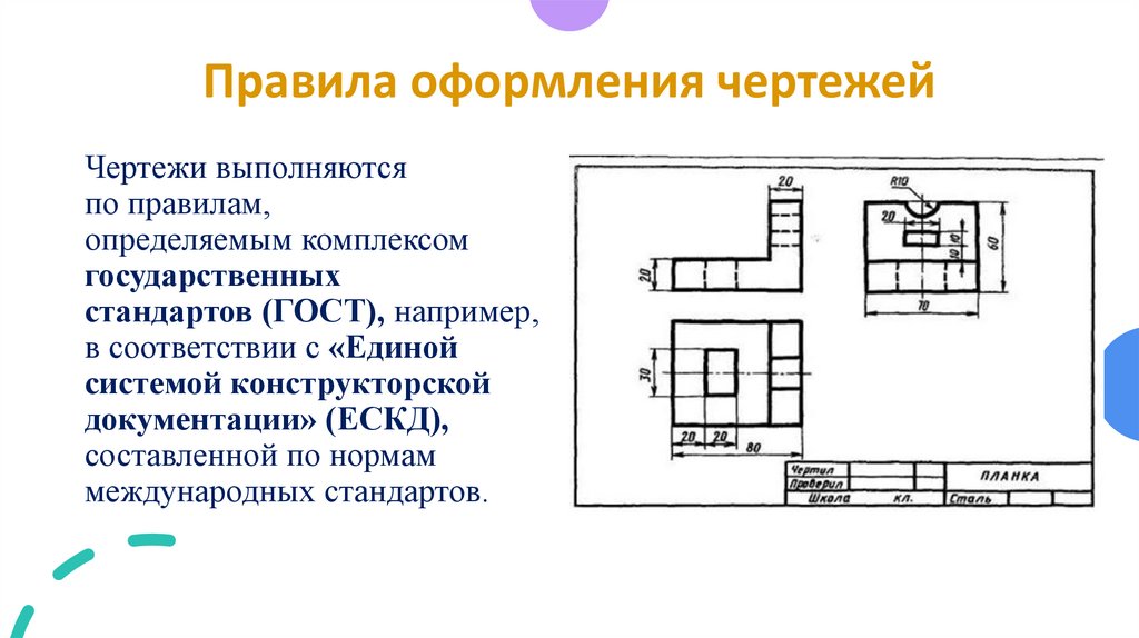 Правила оформления чертежей