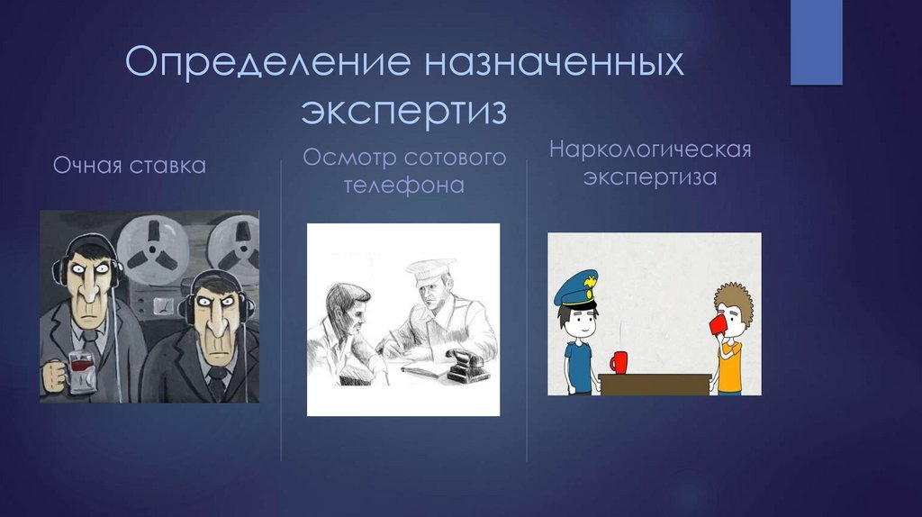 Определение назначенных экспертиз