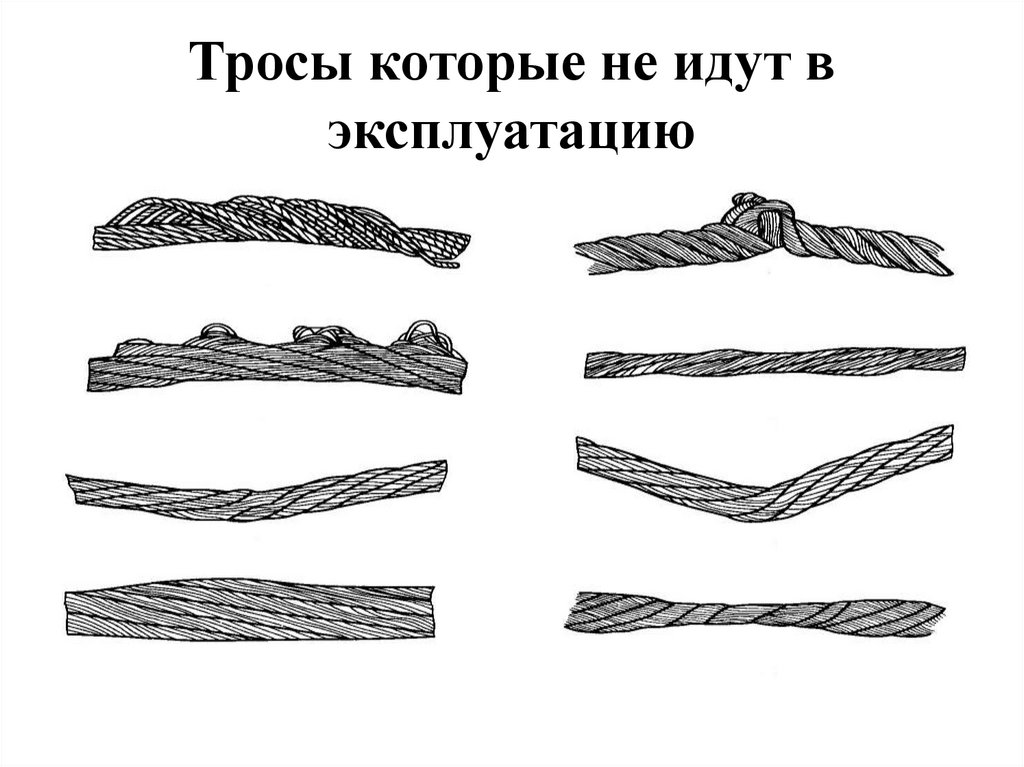 Тросы которые не идут в эксплуатацию