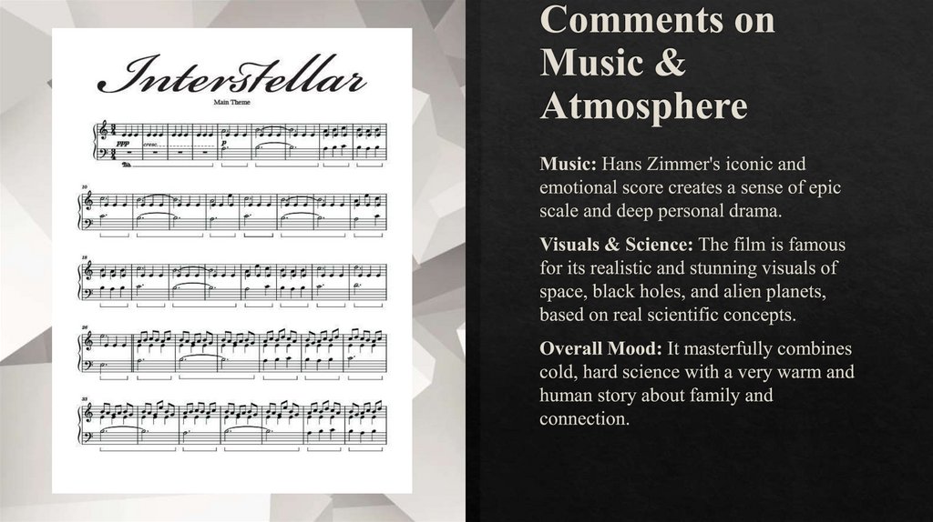 Comments on Music & Atmosphere