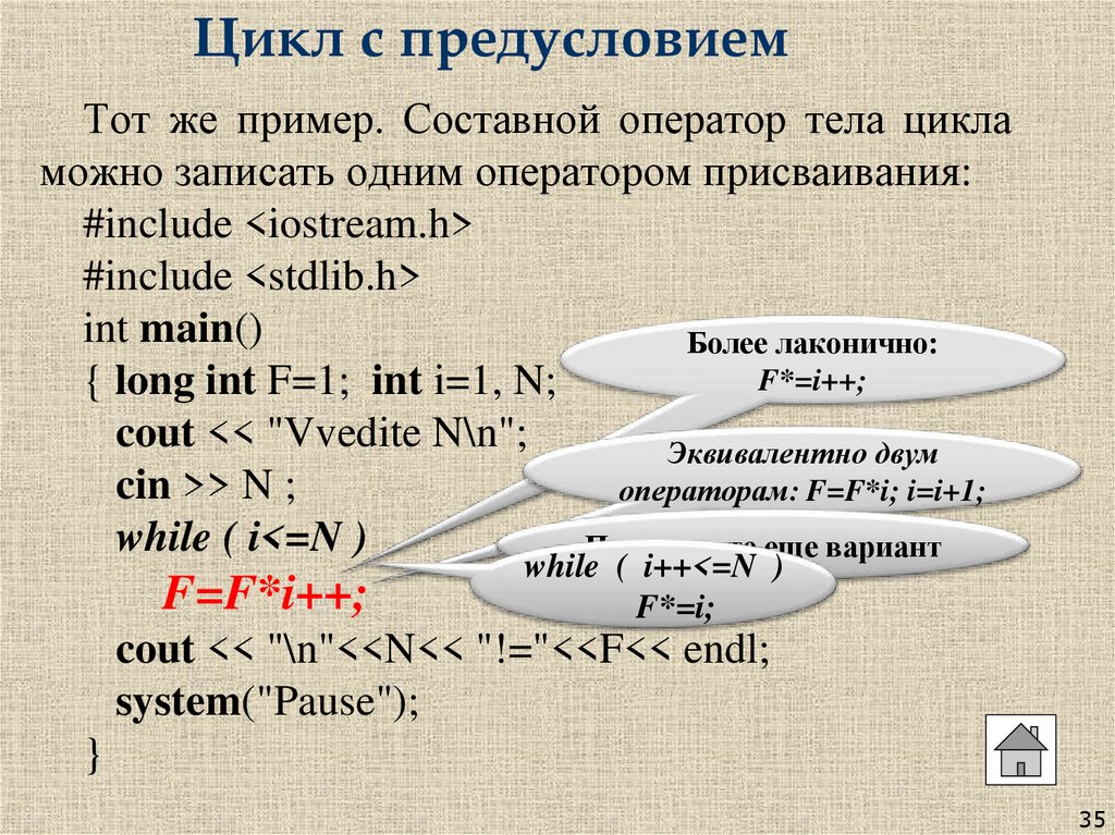 Цикл с предусловием