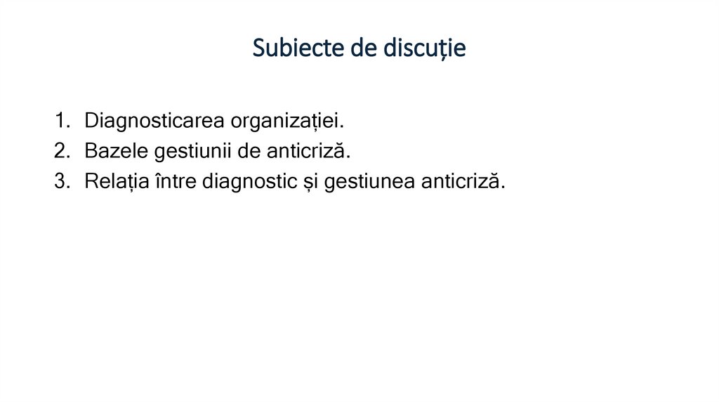 Subiecte de discuție