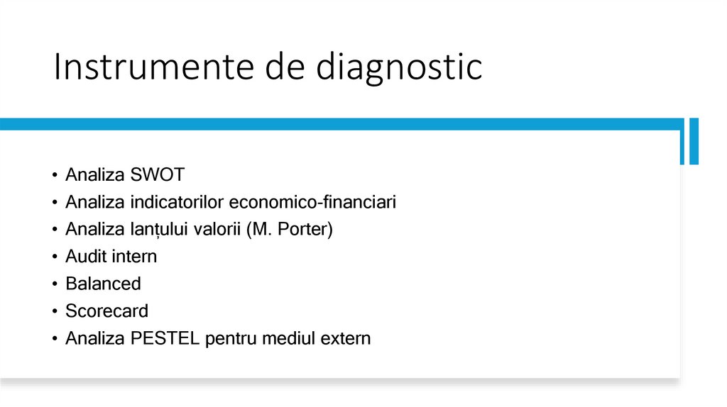 Instrumente de diagnostic