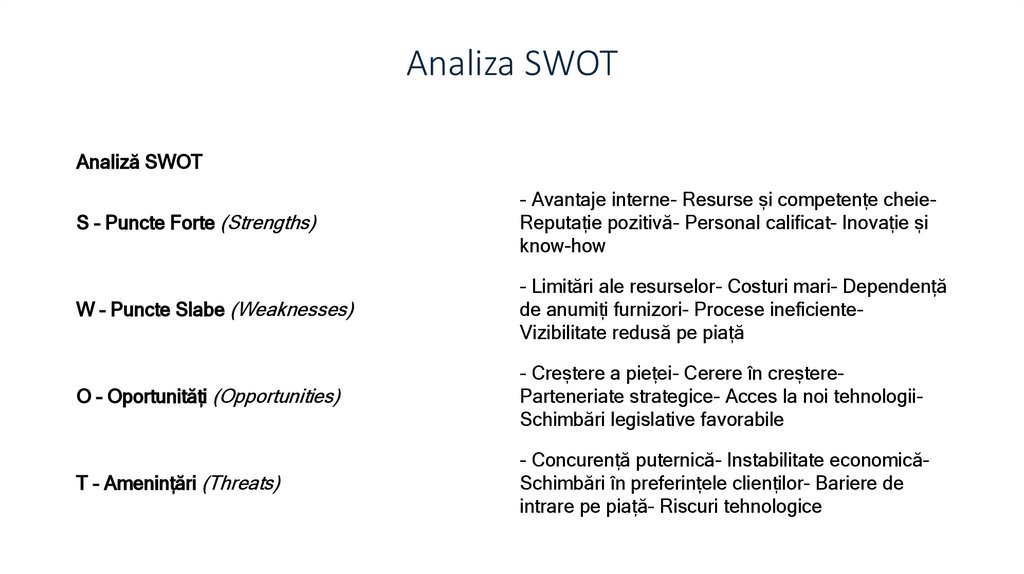 Analiza SWOT