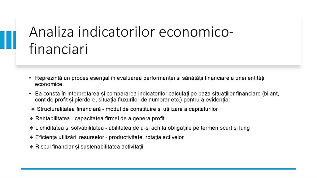 Analiza indicatorilor economico-financiari