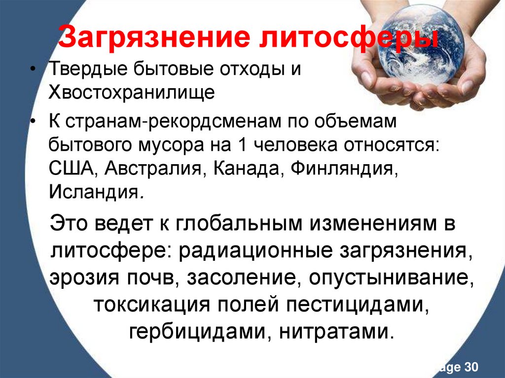 Загрязнение литосферы 