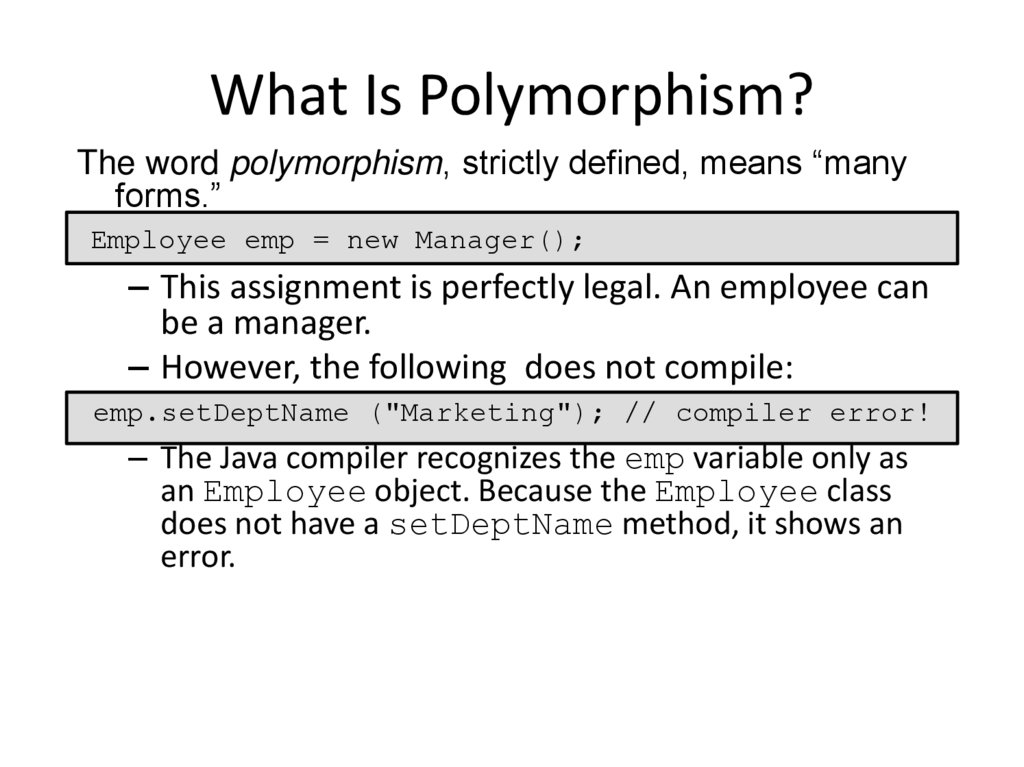 What Is Polymorphism?