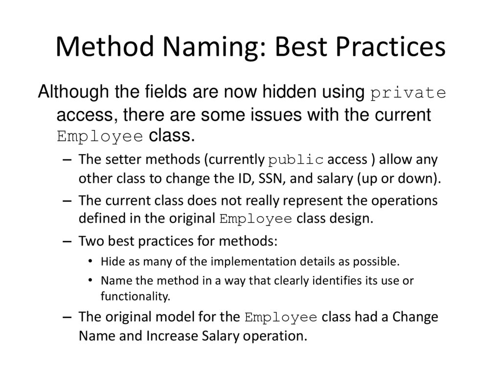 Method Naming: Best Practices