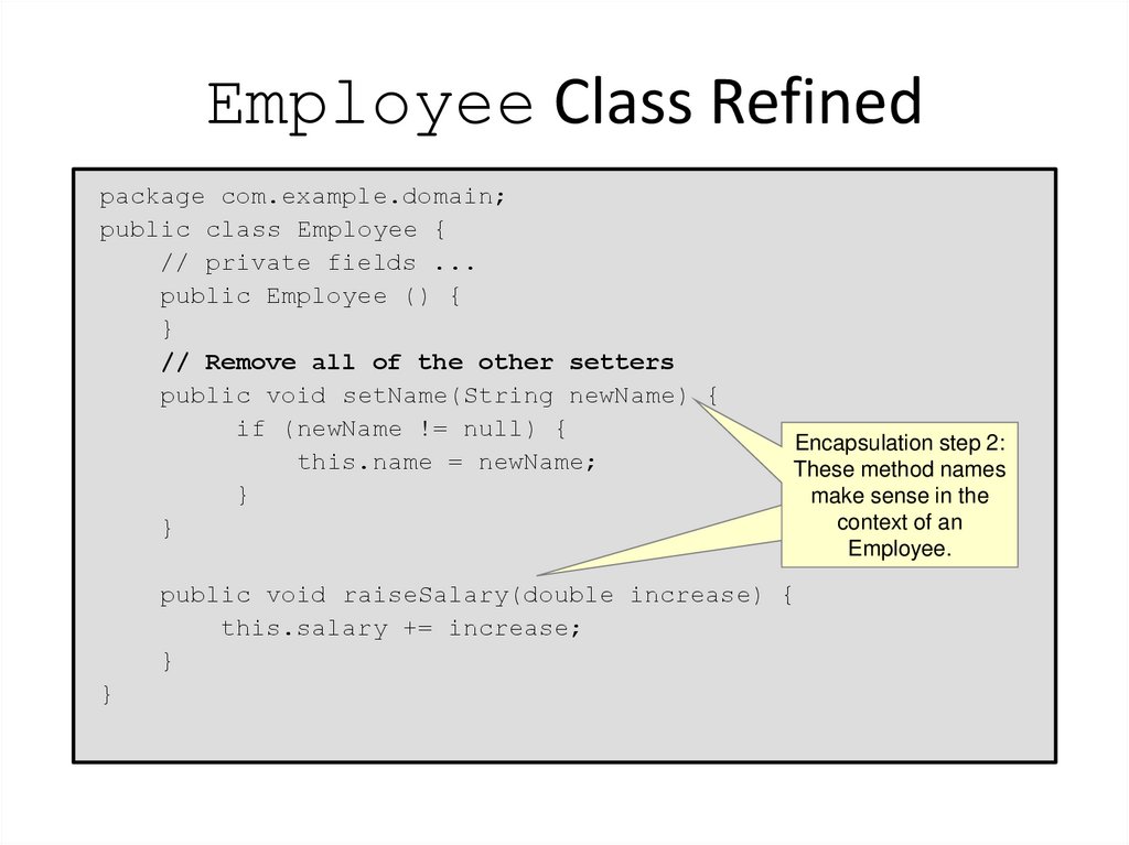 Employee Class Refined