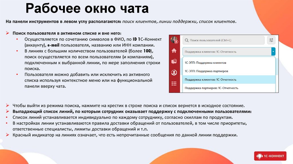 Рабочее окно чата