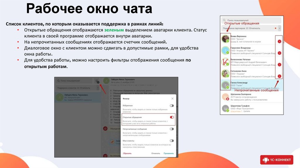 Рабочее окно чата
