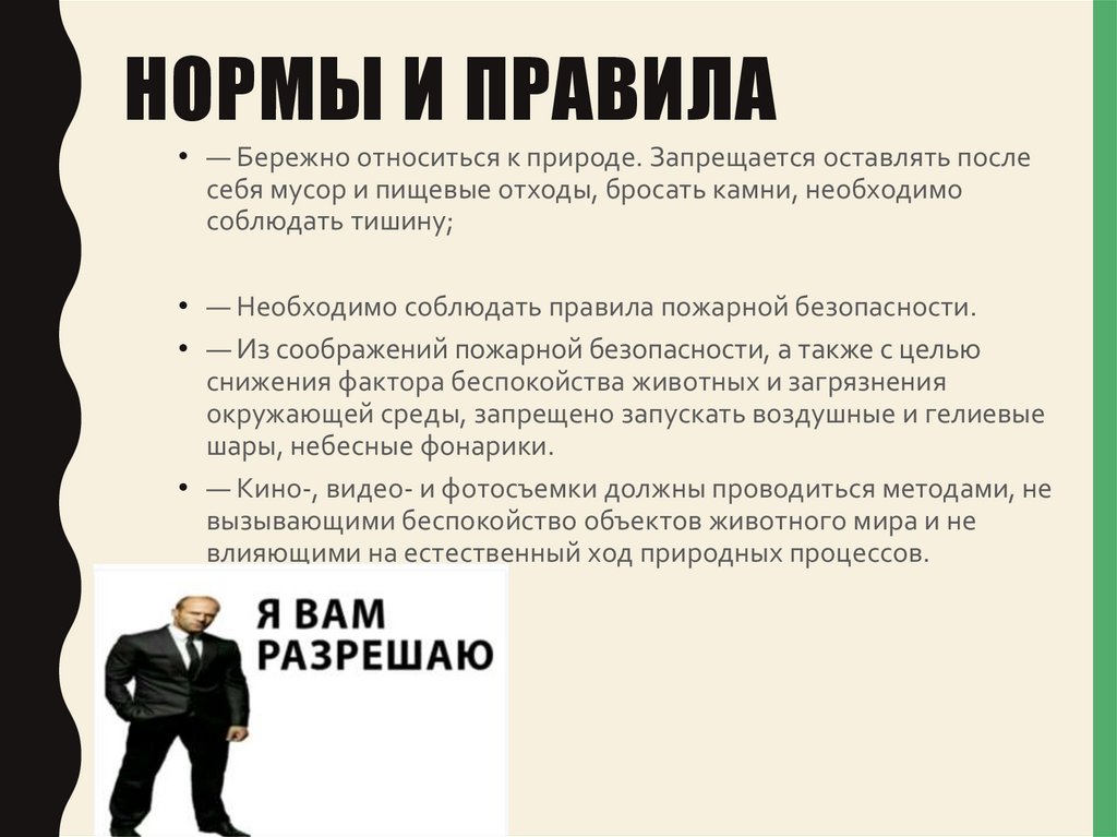 нормы и правила