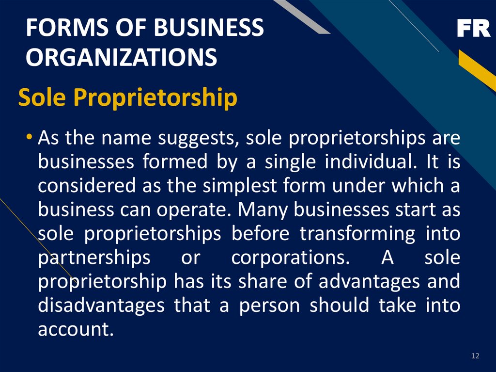 FORMS OF BUSINESS ORGANIZATIONS