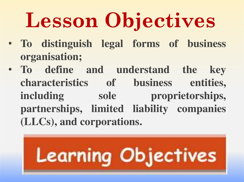 Lesson Objectives