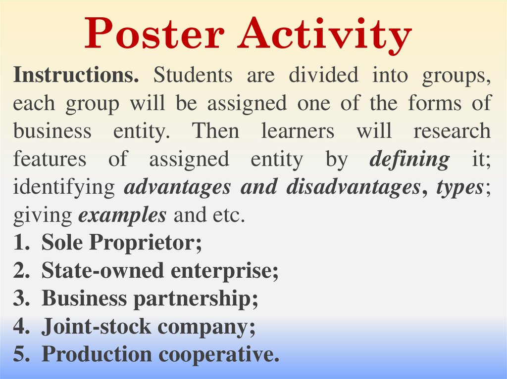 Poster Activity
