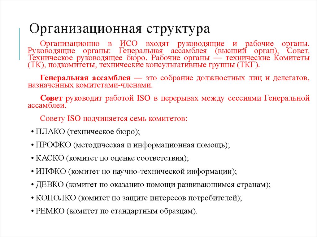 Организационная структура