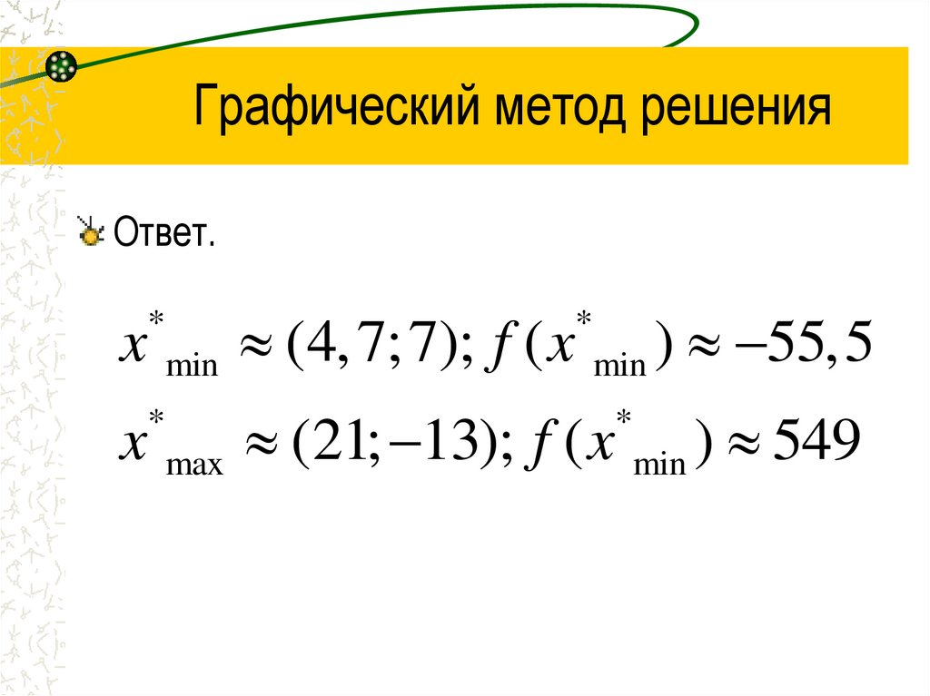 Графический метод решения