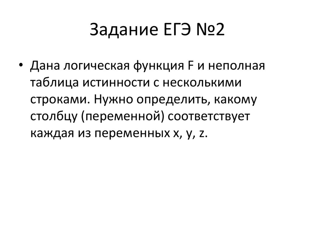 Задание ЕГЭ №2