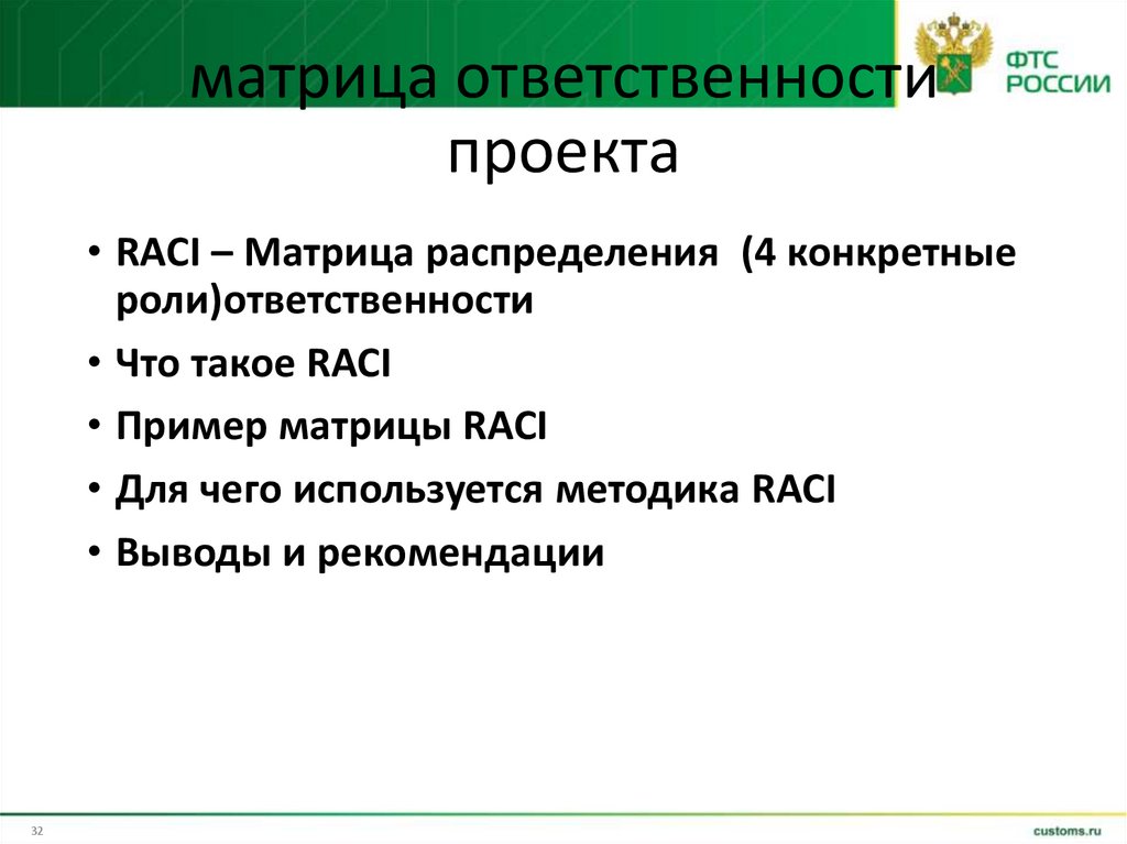 матрица ответственности проекта