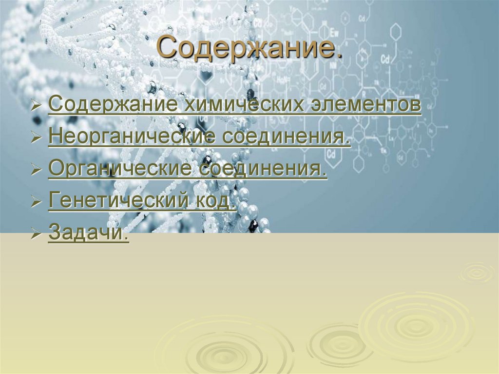 Содержание.