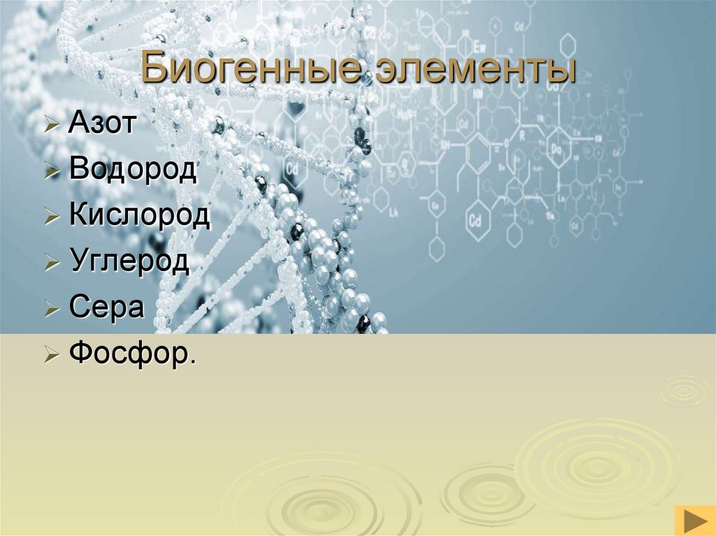 Биогенные элементы