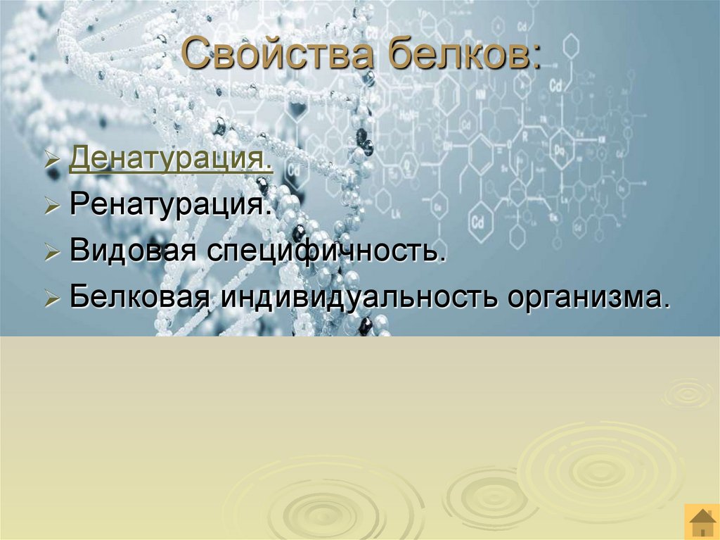 Свойства белков:
