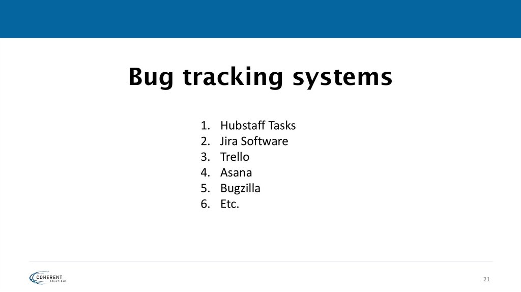 Bug tracking systems