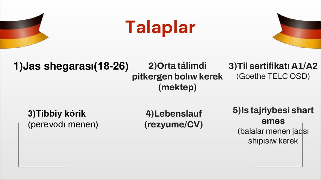 3)Til sertifikatı A1/A2 (Goethe TELC OSD)