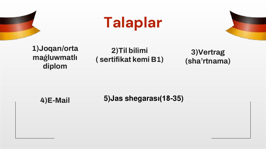 2)Til bilimi ( sertifikat kemi B1)