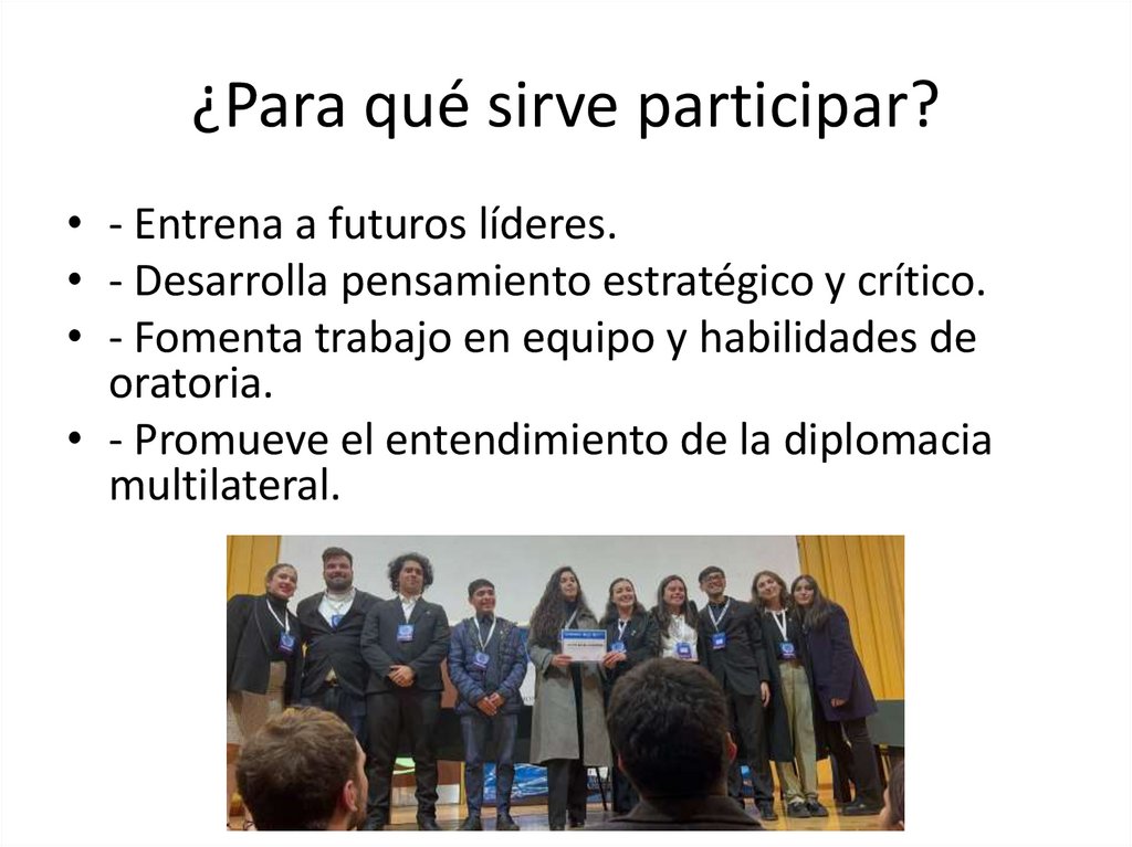 ¿Para qué sirve participar?