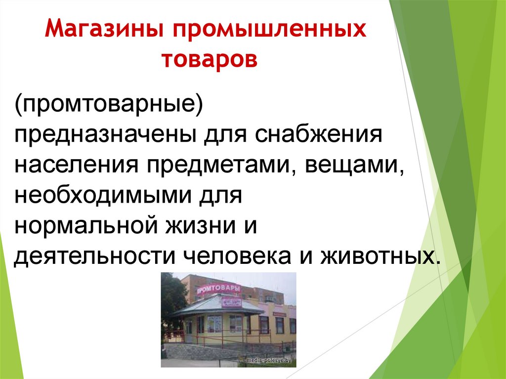 Магазины промышленных товаров