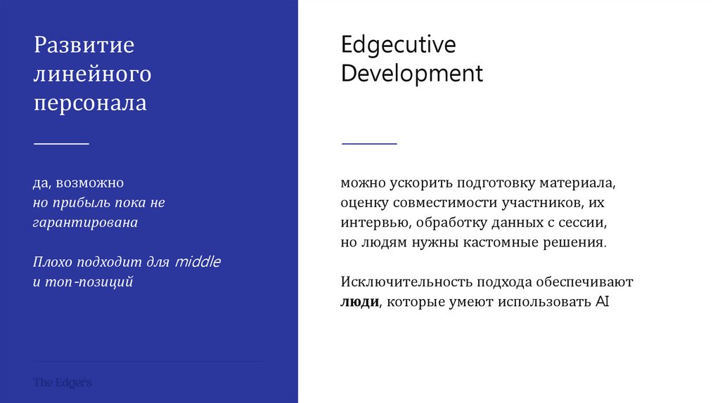 Развитие линейного персонала