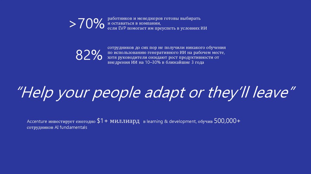 “Help your people adapt or they’ll leave” 