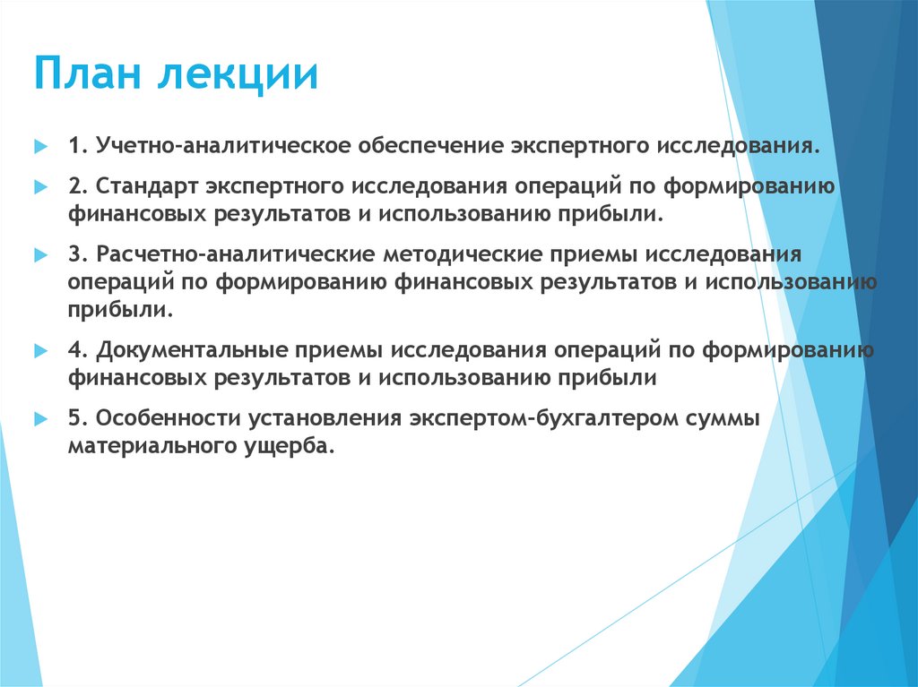 План лекции