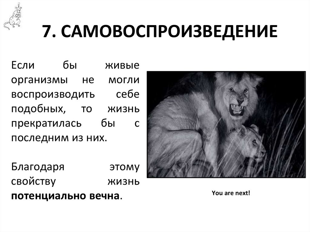 7. САМОВОСПРОИЗВЕДЕНИЕ